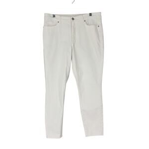 LOFT White Jeans Curvy Skinny Stretch Size 14 Beachy Coastal